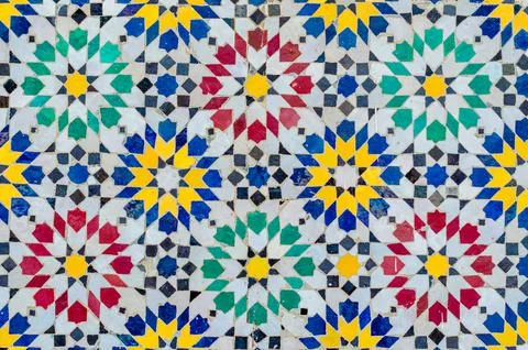 Tile with repeating geometric pattern Stock Photos