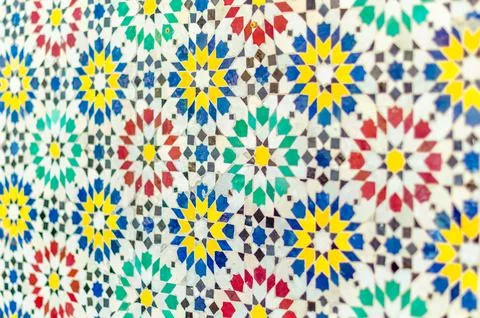 Tile with repeating geometric pattern Stock Photos