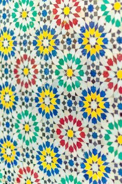 Tile with repeating geometric pattern Stock Photos