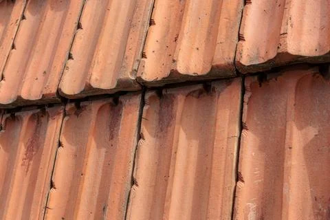 Tile roofs, close-up tile roofs, house roofs tile Stock Photos