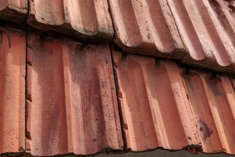Tile roofs, close-up tile roofs, house roofs tile Stock Photos