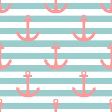 Tile sailor vector pattern Illustrazione stock