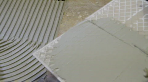 Tile setter, flooring Stock Footage