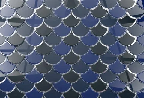 Tile shine background tessellation 3D abstract render background in blue t... Stock Photos