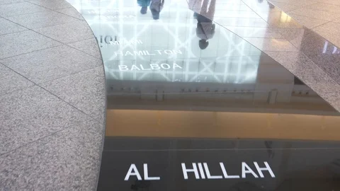 Tile strip of different capital cities of the world on mall Stock-Footage 95585140