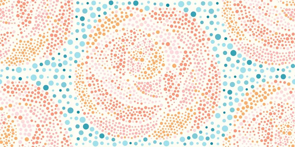 A Tile of Surface Dotted Antique Ceramic Ornament 库存插图