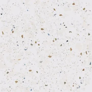 Tile terrazzo vector pattern with colorful stone on grey marble background Stock Illustration