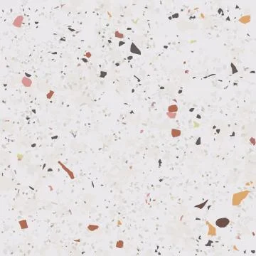 Tile terrazzo vector pattern with colorful stone on grey marble background Stock Illustration