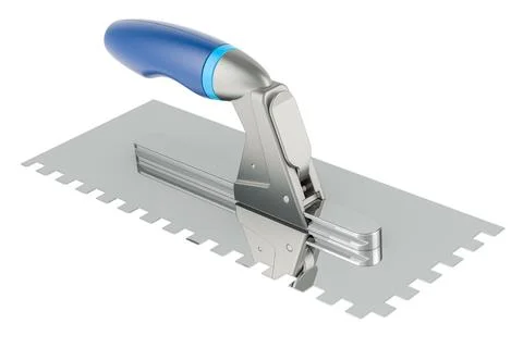 Tile Trowel with Square Notches, 3D rendering Stock Illustration