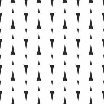 Tile vector pattern with black arrows on white background Stock Illustration