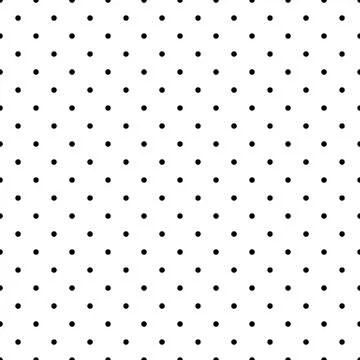 Tile vector pattern with black polka dots on white background 스톡 일러스트