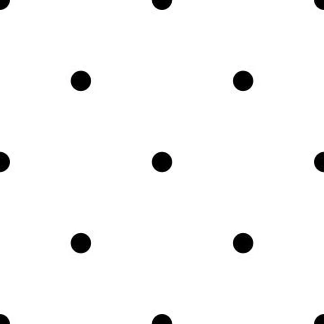 Tile vector pattern with black polka dots on white background Stock Illustration