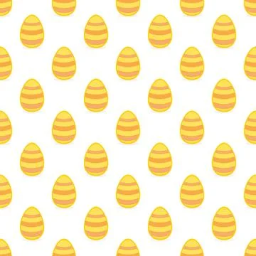 Tile vector pattern with easter eggs on white background 스톡 일러스트