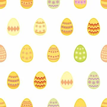 Tile vector pattern with easter eggs on white background Illustrazione stock