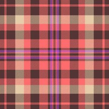 Tile vector pattern fabric, girl texture plaid textile. October tartan seam.. Stock Illustration