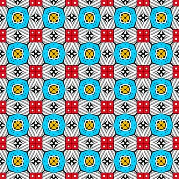 Tile Vector Pattern Flower Lisbon Retro Old Tiles Mosaic Stock Illustration