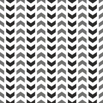 Tile vector pattern with grey and black arrows on white background Illustrazione stock