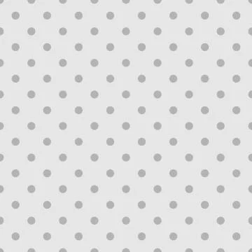 Tile vector pattern with grey polka dots on  background Stock Illustration