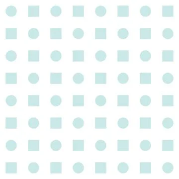 Tile vector pattern with mint green print on white background Illustrazione stock