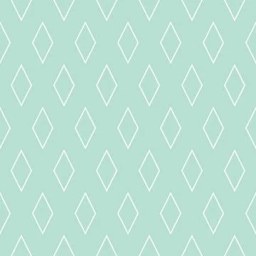 Tile vector pattern or mint green and white wallpaper background Illustrazione stock