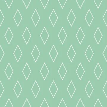Tile vector pattern or mint green and white background Stock Illustration