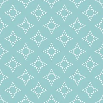 Tile vector pattern or mint green and white background Illustrazione stock
