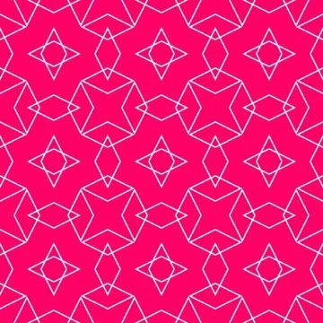 Tile vector pattern or pink and white wallpaper background Illustrazione stock