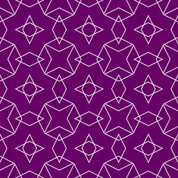 Tile vector pattern or violet and white wallpaper background Stock Illustration