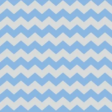 Tile vector pattern with pastel blue and grey zig zag background Stock Illustration