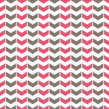 Tile vector pattern with pink and grey arrows on white background Stock Illustration
