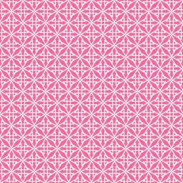 Tile vector pattern with pink print on white background Stock Illustration