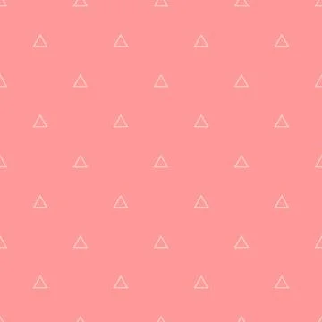 Tile vector pattern with triangle print on pink background 스톡 일러스트