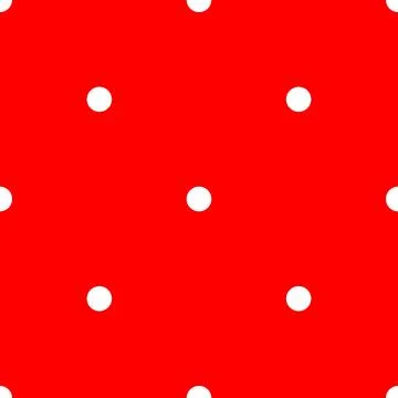 Tile vector pattern with white polka dots on red background 库存插图