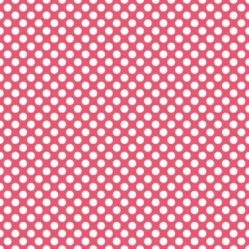 Tile vector pattern with white polka dots on pastel pink background Illustrazione stock