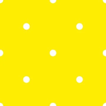 Tile vector pattern with white polka dots on yellow background 库存插图