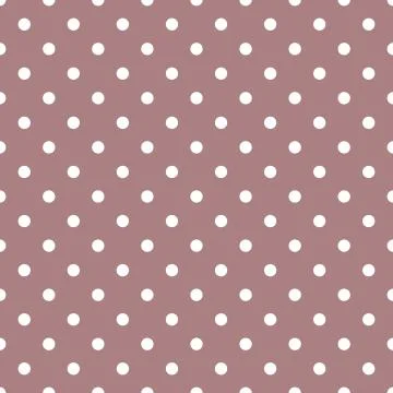 Tile vector pattern with white polka dots on pastel background Stock Illustration