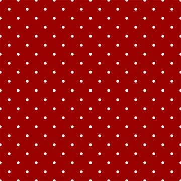 Tile vector pattern with white polka dots on brown background Stock Illustration