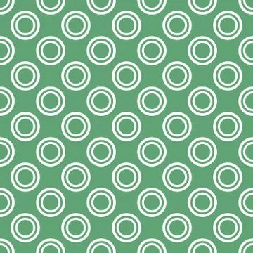 Tile vector pattern with white polka dots on mint green background Stock Illustration