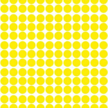 Tile vector pattern with white polka dots on yellow background Illustrazione stock