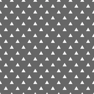 Tile vector pattern with white triangles on grey background Illustrazione stock