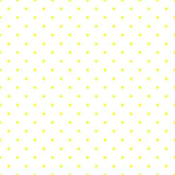 Tile vector pattern with yellow polka dots on white background Stock Illustration