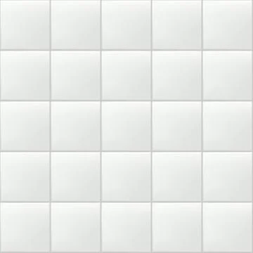 Tile vector seamless pattern. White wall or floor realistic ceramic texture. Stock Illustration