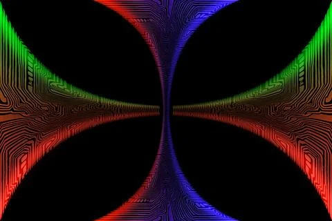 Tile vortex high tech technology digital circuit dimension internet electronic Illustrazione stock