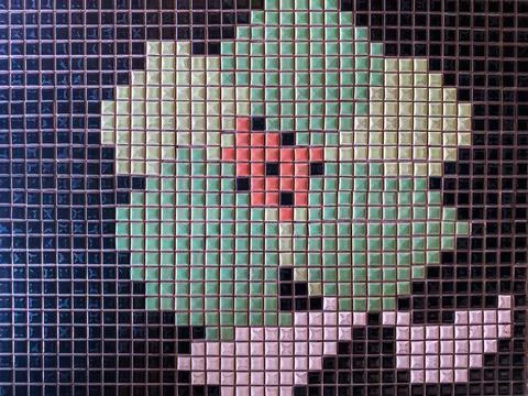 Tile wall texture , process in vintage style Stock Photos