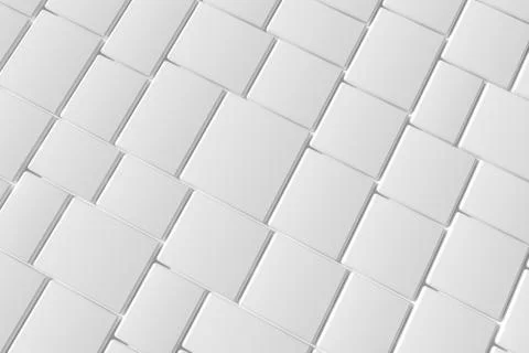 Tile white cubes with gap, 3d rendering. Illustrazione stock