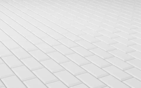 Tile white flooring, texture background, 3d render illustration Stock Illustration