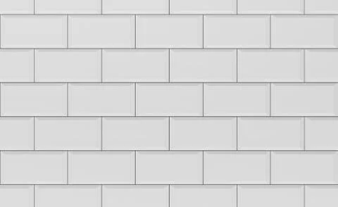 Tile white flooring, texture background, 3d render illustration 写真素材