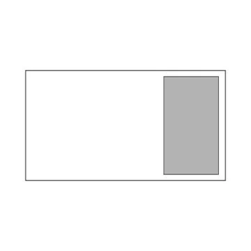 Tile window to right of screen . White background Stock Illustration