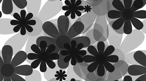 Tileable black flower array Stock Footage 47002525