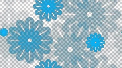 Tileable blue flourist lines with alpha Stock-Footage 46999984